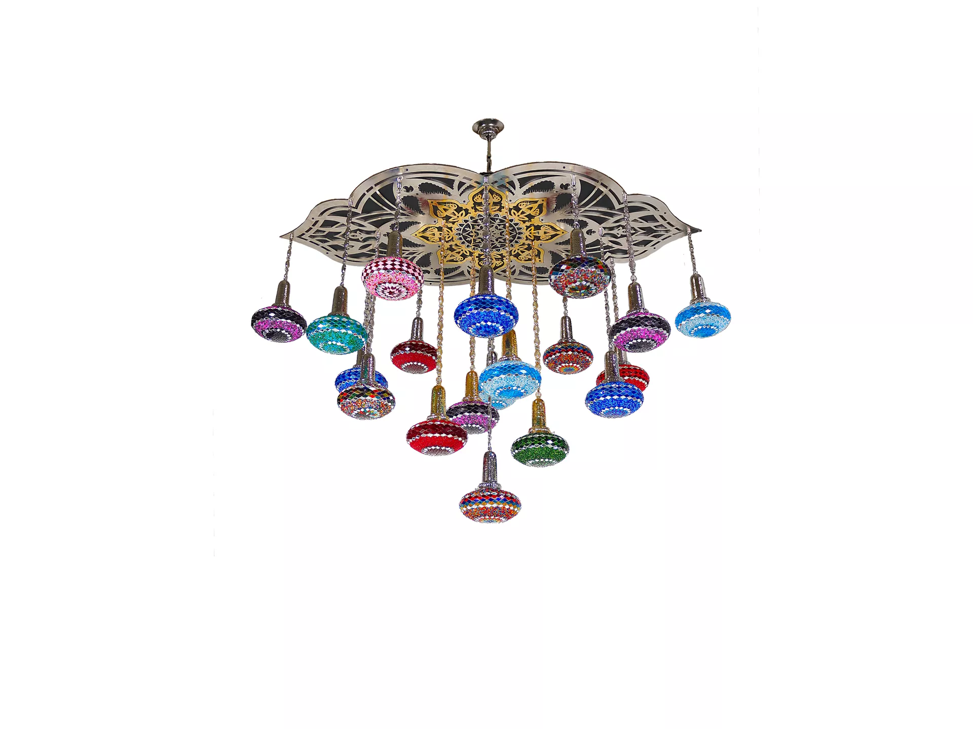 Mosaic Chandelier Mushroom 19 Pieces