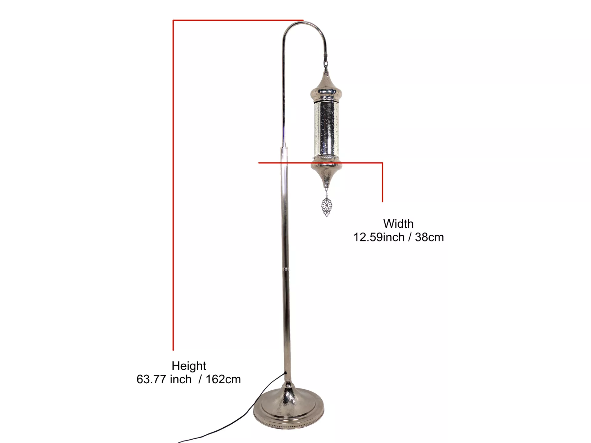 Pyrex Glas Stehlampe Zylinder Schwanenhals