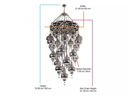 Marokkanischer Kronleuchter Oval 25 Stück