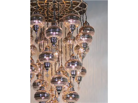 Pyrex Chandelier Mixed Glass 19 Pieces