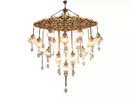 Pyrex Chandelier Mixed Glass 19 Pieces