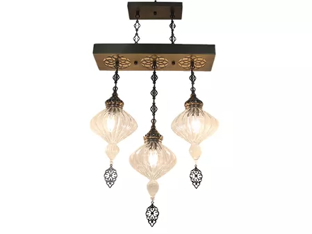 Pyrex Glass Chandelier Peg-Top Horizontal 3